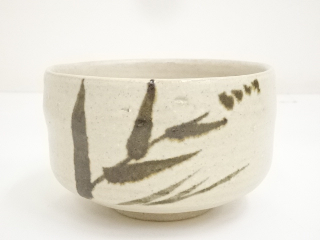 JAPANESE TEA CEREMONY / TEA BOWL IRON PAINTING CHAWAN  